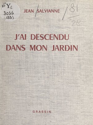 cover image of J'ai descendu dans mon jardin